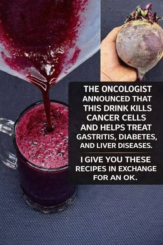 Beetroot juice kills cancer natural remedy less harmful than conventional treatments.